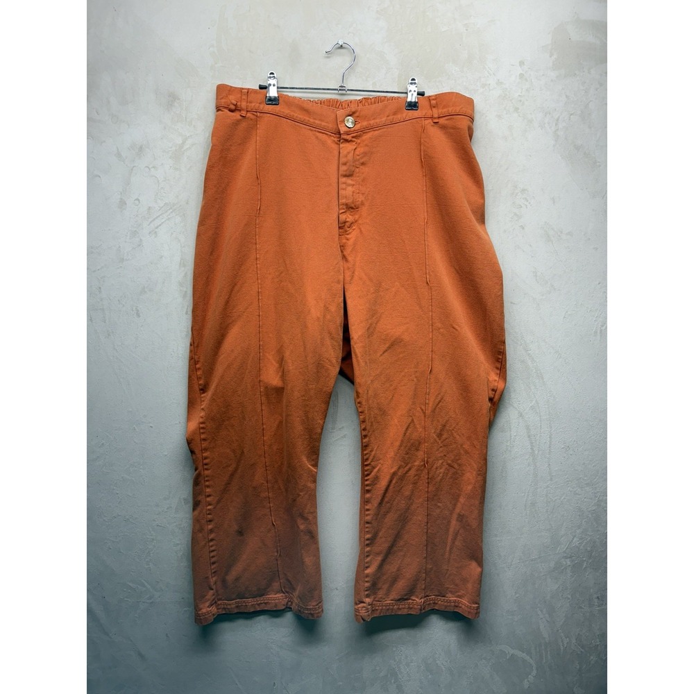Big Bud Press Western Pants Women's Extra Large Made In LA Orange Pintuck Flares